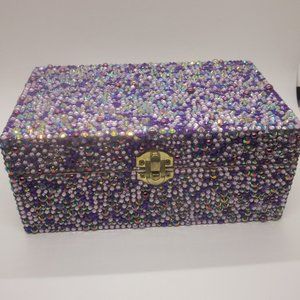 Multi Purple Bling Trinket / Jewelry Box